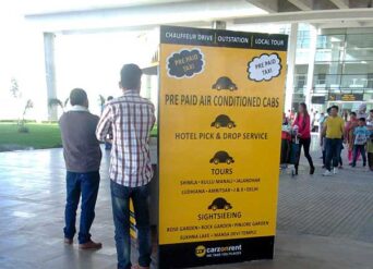 Taxi guide at Chandigarh International Airport